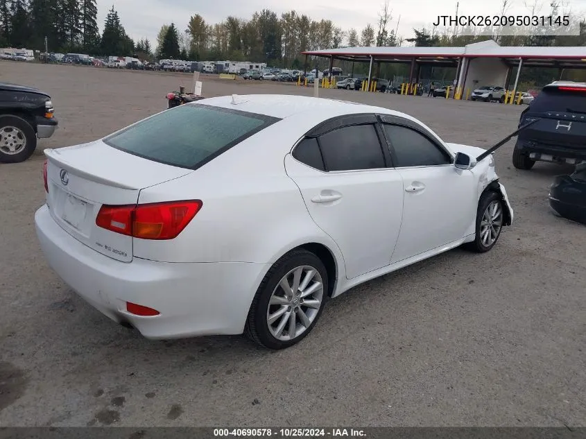 2009 Lexus Is 250 VIN: JTHCK262095031145 Lot: 40690578