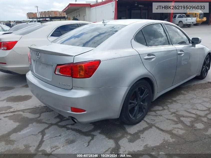 2009 Lexus Is 250 VIN: JTHBK262195096033 Lot: 40728346