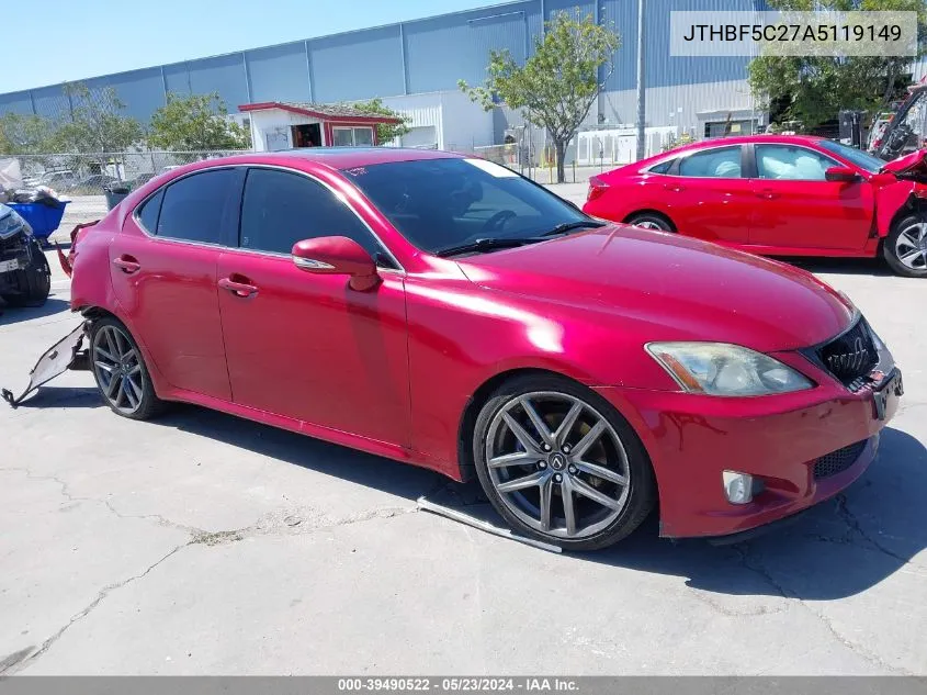 JTHBF5C27A5119149 2010 Lexus Is 250