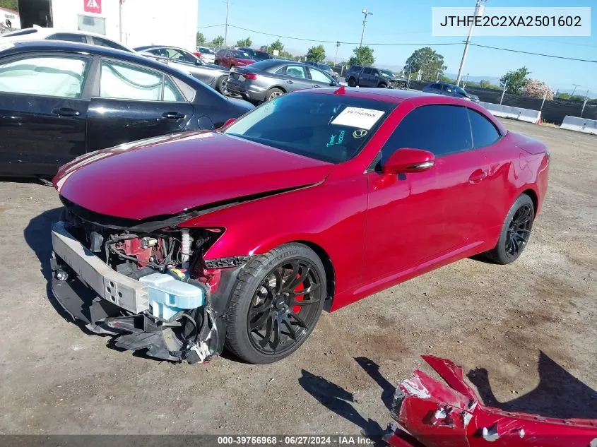 JTHFE2C2XA2501602 2010 Lexus Is 350C