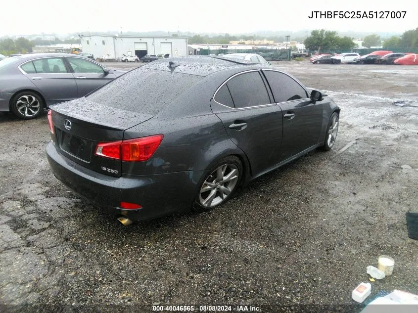 JTHBF5C25A5127007 2010 Lexus Is 250