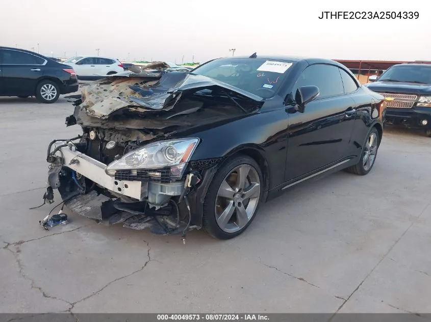 JTHFE2C23A2504339 2010 Lexus Is 350C