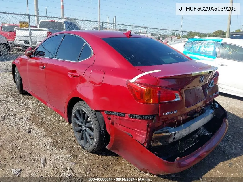 JTHCF5C29A5039209 2010 Lexus Is 250