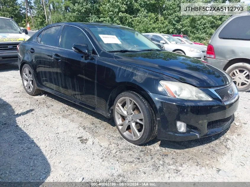 2010 Lexus Is 250 VIN: JTHBF5C2XA5112793 Lot: 40093786