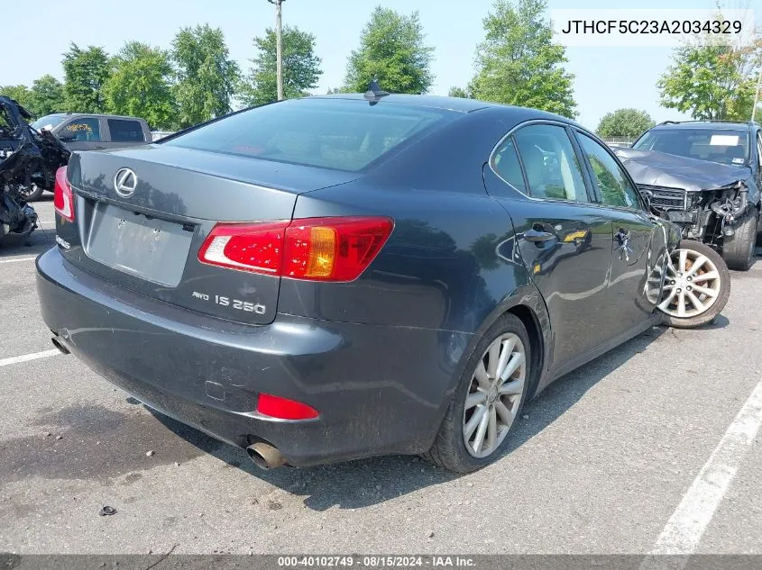 2010 Lexus Is 250 VIN: JTHCF5C23A2034329 Lot: 40102749