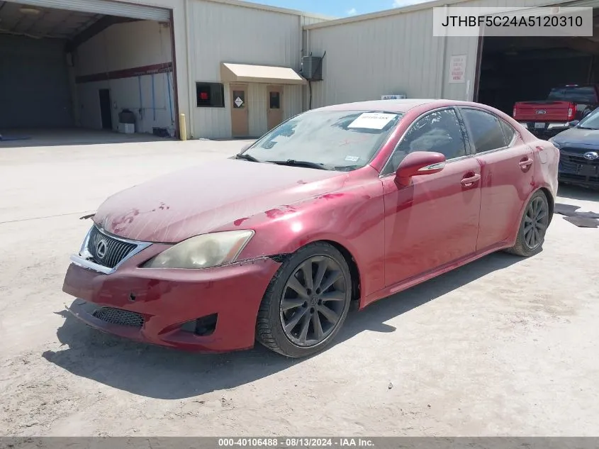 JTHBF5C24A5120310 2010 Lexus Is 250