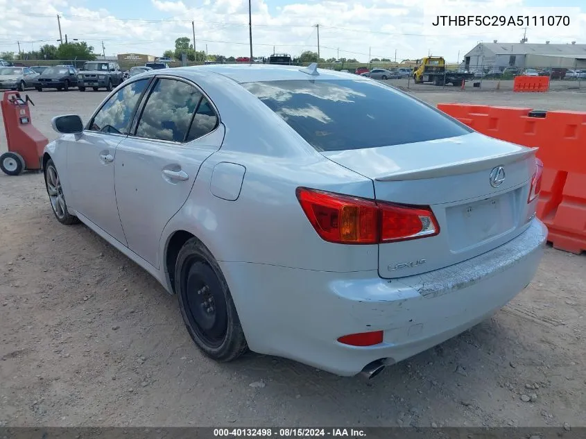 2010 Lexus Is 250 VIN: JTHBF5C29A5111070 Lot: 40132498