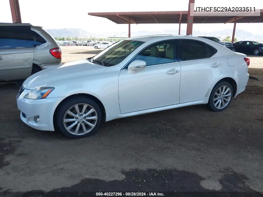 2010 Lexus Is 250 VIN: JTHCF5C29A2033511 Lot: 40227296