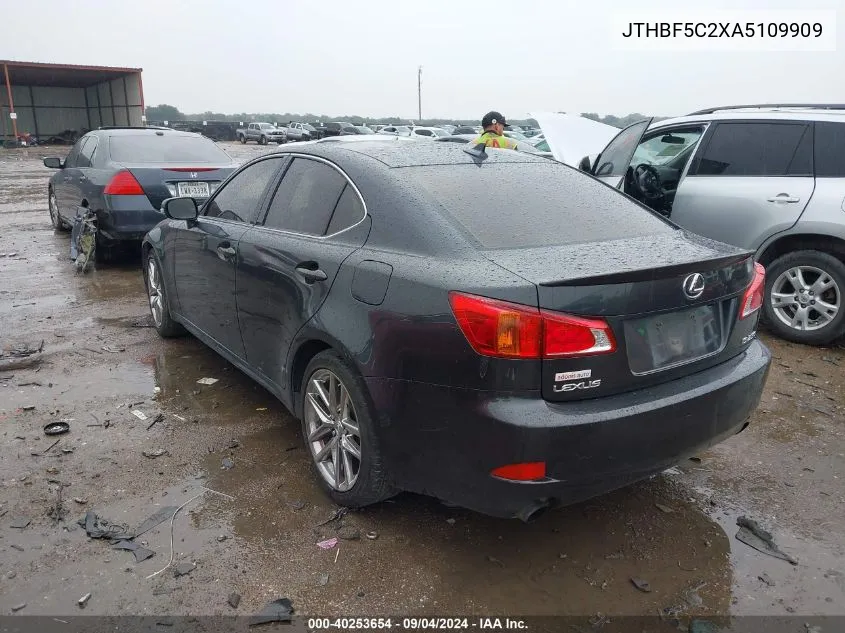 2010 Lexus Is 250 VIN: JTHBF5C2XA5109909 Lot: 40253654