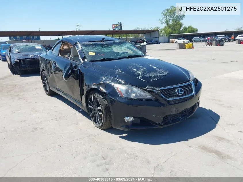 2010 Lexus Is 350C VIN: JTHFE2C2XA2501275 Lot: 40303615