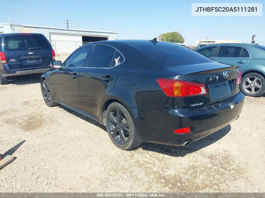 JTHBF5C20A5111281 2010 Lexus Is 250