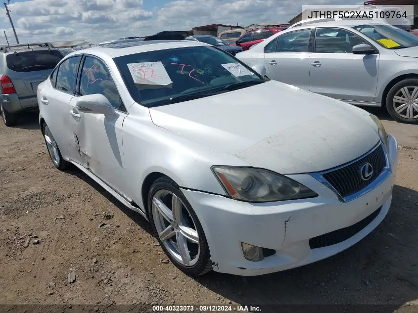 2010 Lexus Is 250 VIN: JTHBF5C2XA5109764 Lot: 40323073