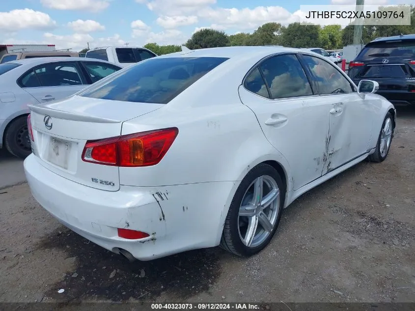 2010 Lexus Is 250 VIN: JTHBF5C2XA5109764 Lot: 40323073