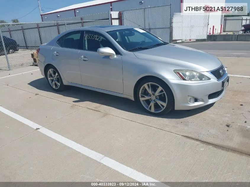 2010 Lexus Is 250 VIN: JTHBF5C21A5127988 Lot: 40333923