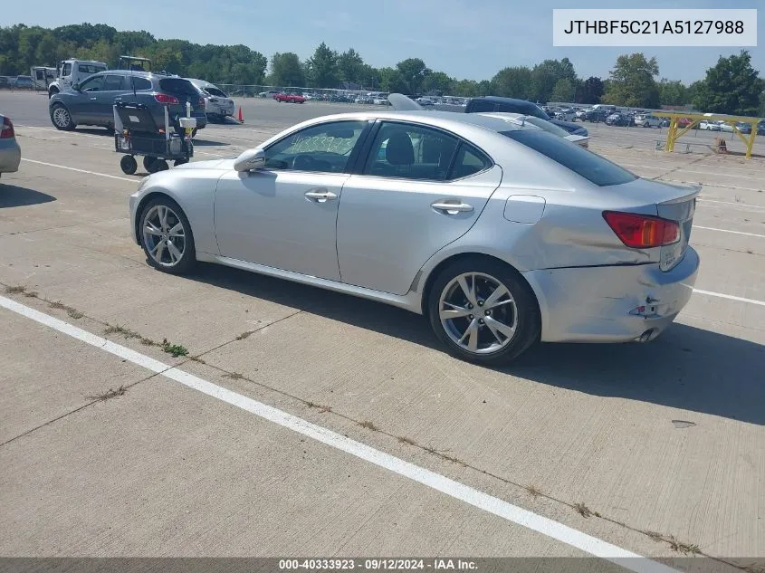 2010 Lexus Is 250 VIN: JTHBF5C21A5127988 Lot: 40333923