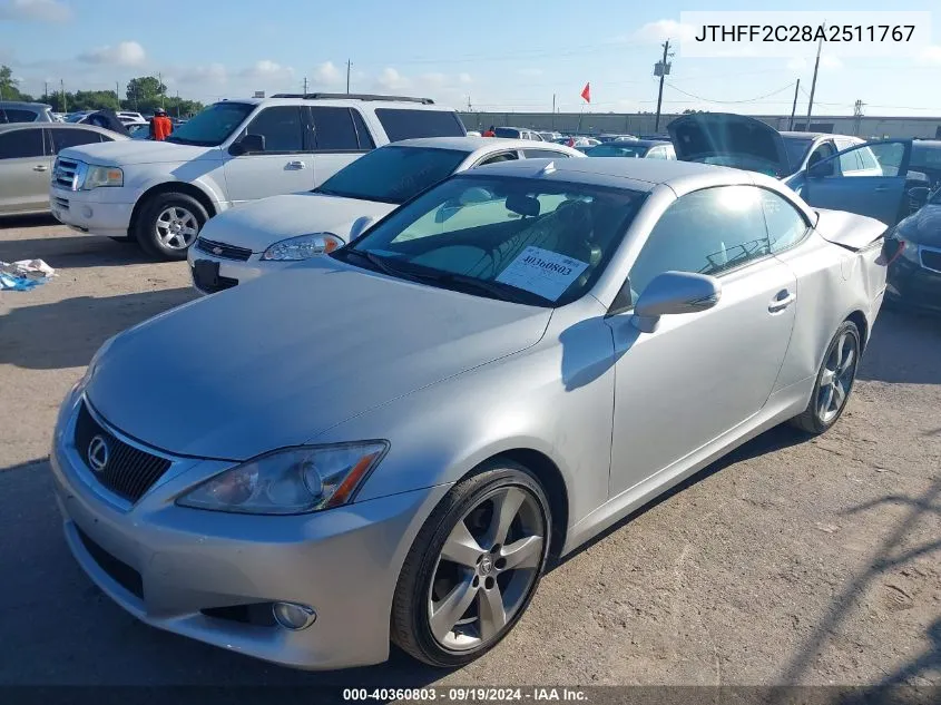 2010 Lexus Is 250C VIN: JTHFF2C28A2511767 Lot: 40360803