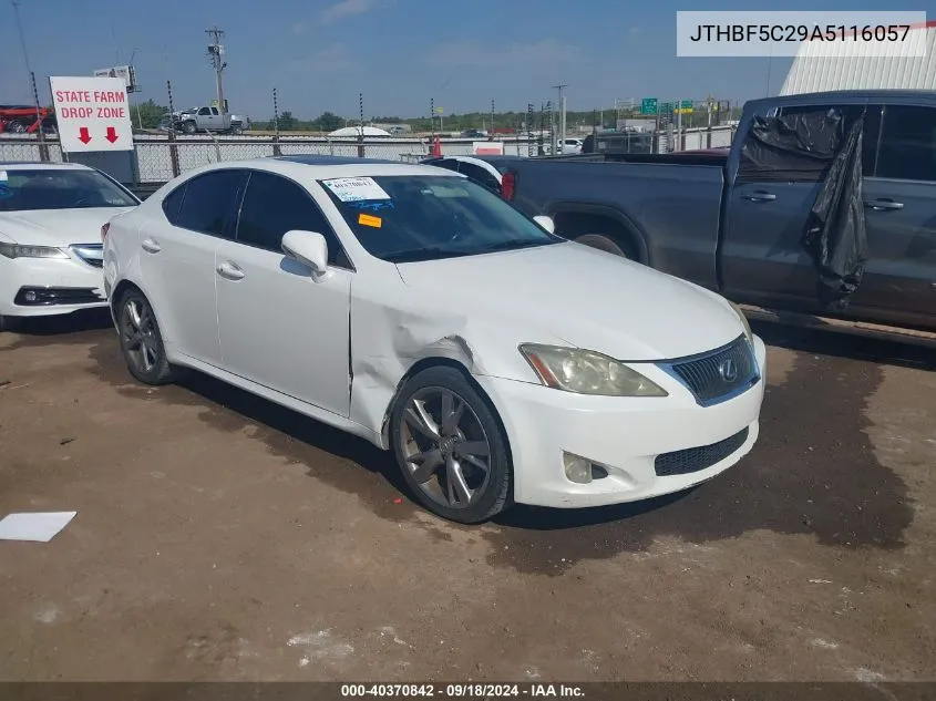 2010 Lexus Is 250 VIN: JTHBF5C29A5116057 Lot: 40370842