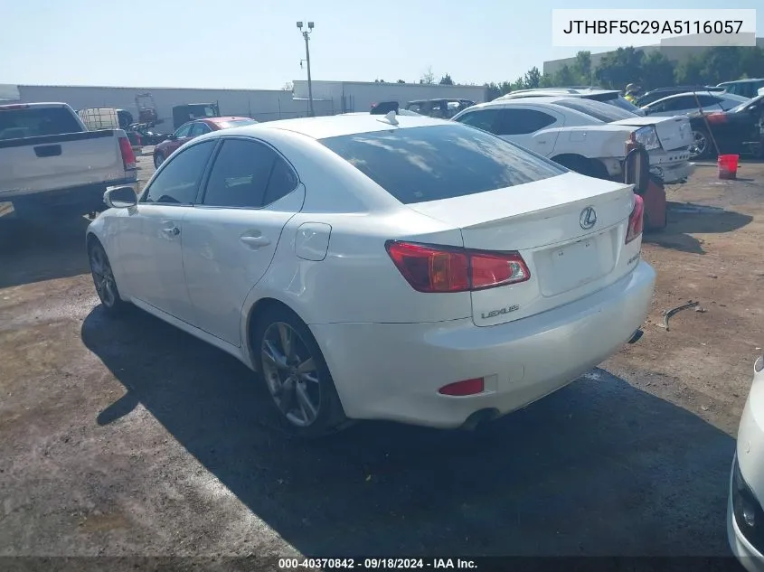 2010 Lexus Is 250 VIN: JTHBF5C29A5116057 Lot: 40370842