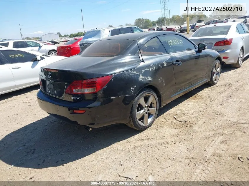 2010 Lexus Is 350C VIN: JTHFE2C27A2502710 Lot: 40387379