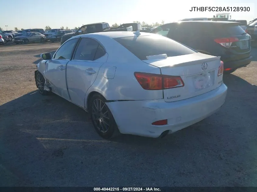 2010 Lexus Is 250 VIN: JTHBF5C28A5128930 Lot: 40442215