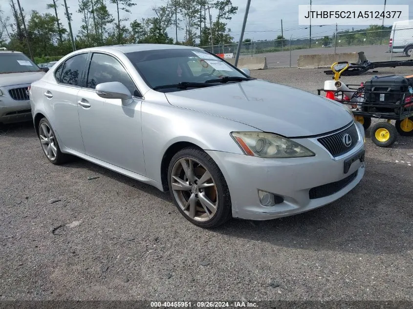 2010 Lexus Is 250 VIN: JTHBF5C21A5124377 Lot: 40455951