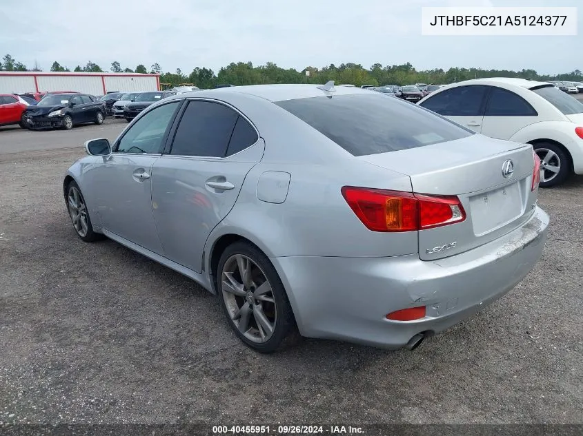 2010 Lexus Is 250 VIN: JTHBF5C21A5124377 Lot: 40455951