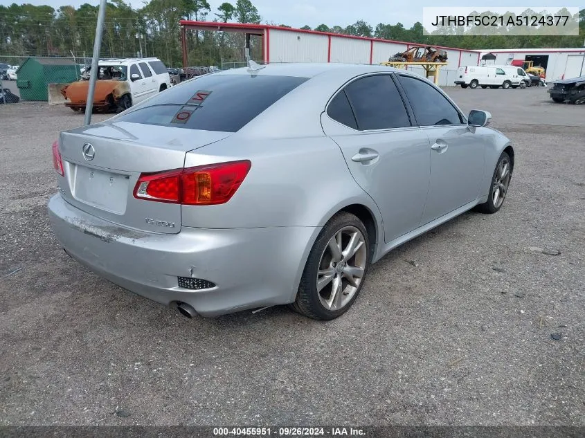 2010 Lexus Is 250 VIN: JTHBF5C21A5124377 Lot: 40455951