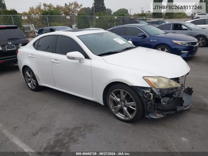 2010 Lexus Is 250 VIN: JTHBF5C26A5117246 Lot: 40458729