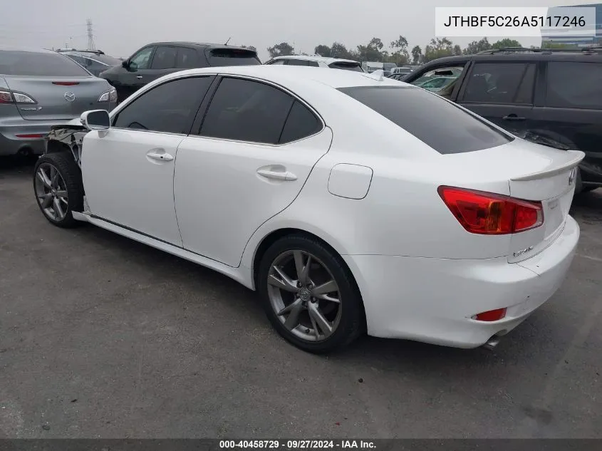 2010 Lexus Is 250 VIN: JTHBF5C26A5117246 Lot: 40458729