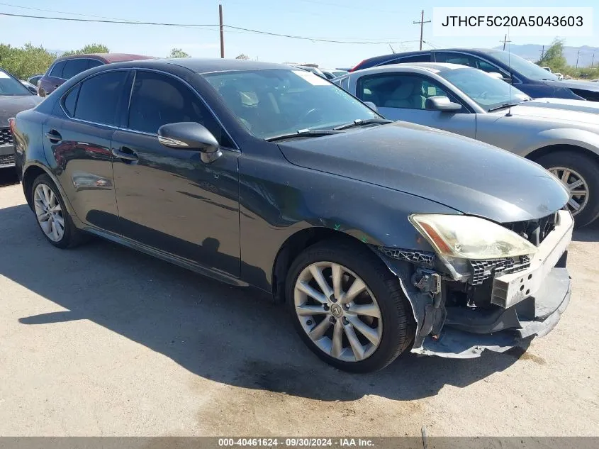 2010 Lexus Is 250 VIN: JTHCF5C20A5043603 Lot: 40461624