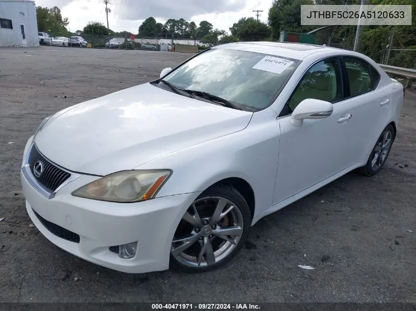 2010 Lexus Is 250 VIN: JTHBF5C26A5120633 Lot: 40471971