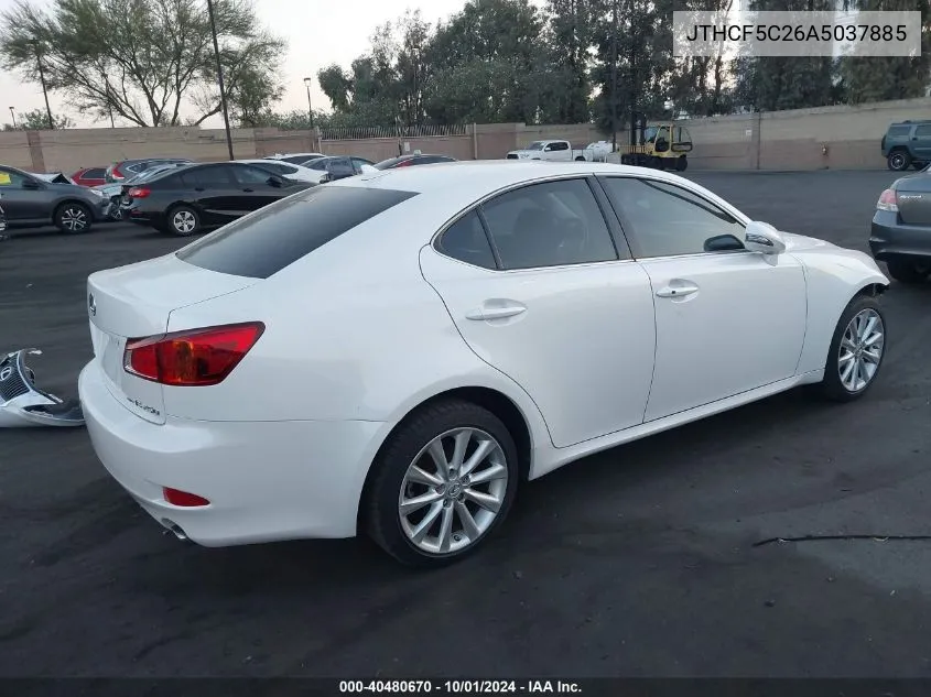 2010 Lexus Is 250 VIN: JTHCF5C26A5037885 Lot: 40480670