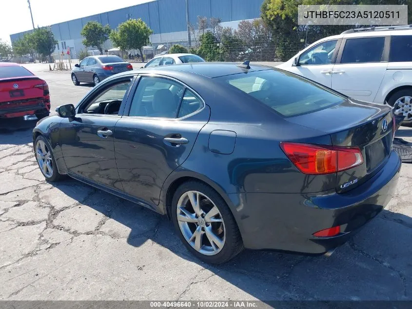 2010 Lexus Is 250 VIN: JTHBF5C23A5120511 Lot: 40496640