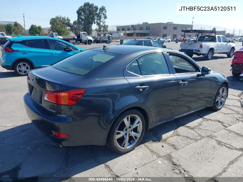 2010 Lexus Is 250 VIN: JTHBF5C23A5120511 Lot: 40496640