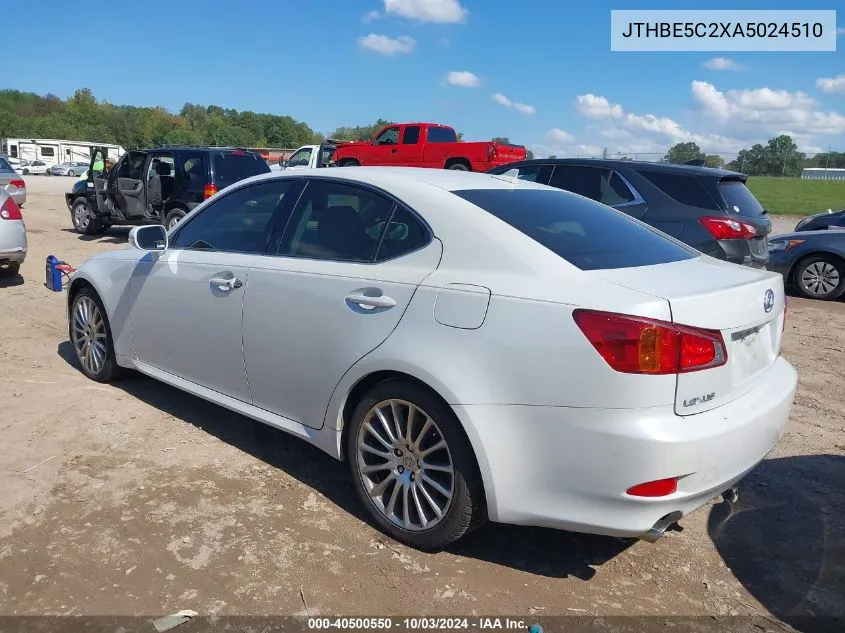 2010 Lexus Is 350 VIN: JTHBE5C2XA5024510 Lot: 40500550