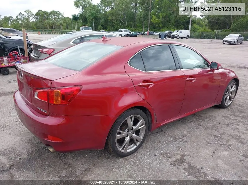 JTHBF5C21A5123116 2010 Lexus Is 250