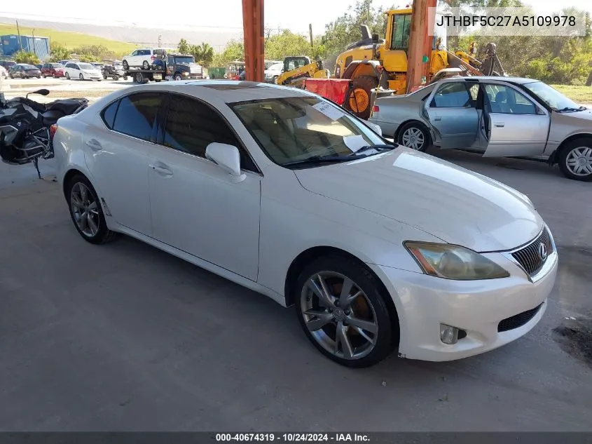 2010 Lexus Is 250 VIN: JTHBF5C27A5109978 Lot: 40674319