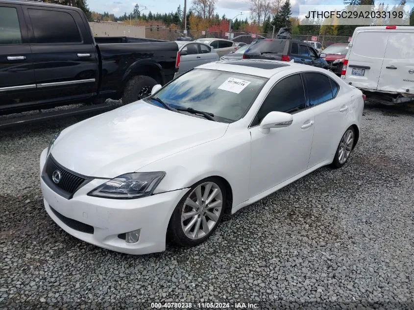 2010 Lexus Is 250 VIN: JTHCF5C29A2033198 Lot: 40780238