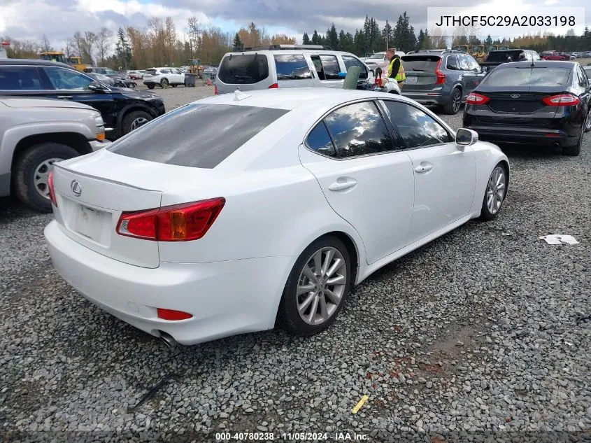 2010 Lexus Is 250 VIN: JTHCF5C29A2033198 Lot: 40780238