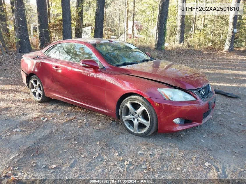 2010 Lexus Is 250C VIN: JTHFF2C2XA2501810 Lot: 40792770