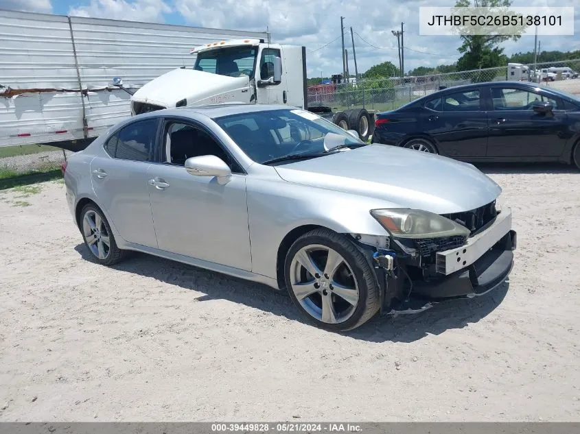 2011 Lexus Is 250 VIN: JTHBF5C26B5138101 Lot: 39449828