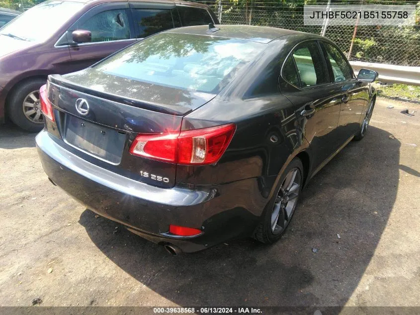 JTHBF5C21B5155758 2011 Lexus Is 250