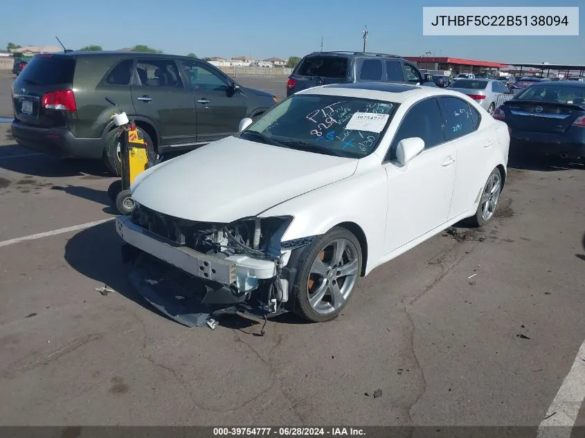 JTHBF5C22B5138094 2011 Lexus Is 250