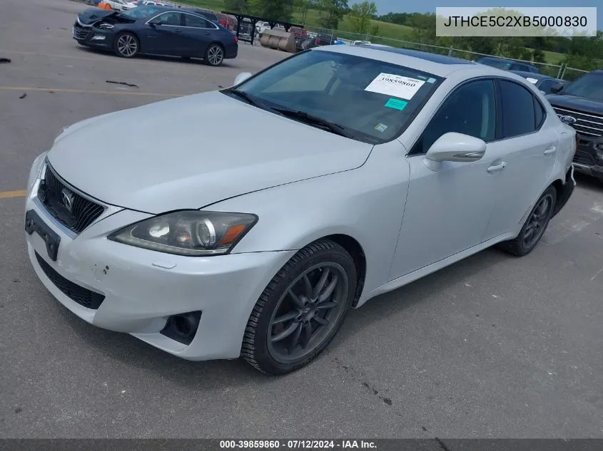 2011 Lexus Is 350 VIN: JTHCE5C2XB5000830 Lot: 39859860