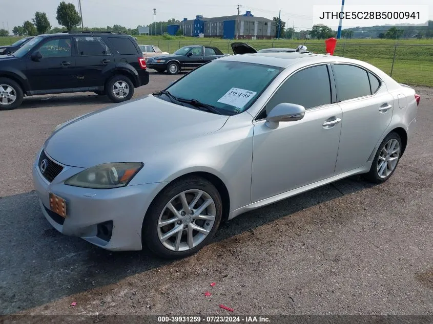 2011 Lexus Is 350 VIN: JTHCE5C28B5000941 Lot: 39931259