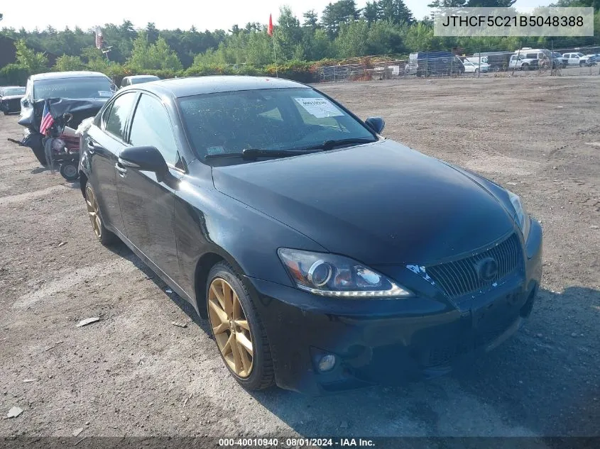 2011 Lexus Is 250 VIN: JTHCF5C21B5048388 Lot: 40010940