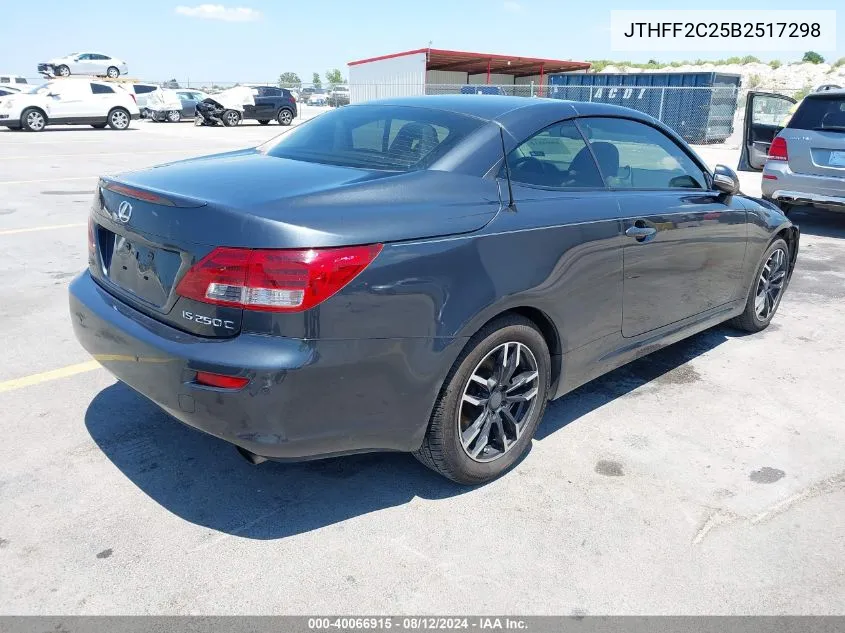 JTHFF2C25B2517298 2011 Lexus Is 250