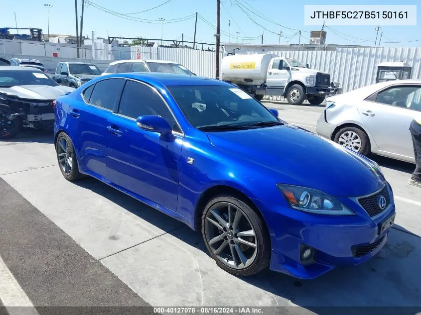 2011 Lexus Is 250 VIN: JTHBF5C27B5150161 Lot: 40127078