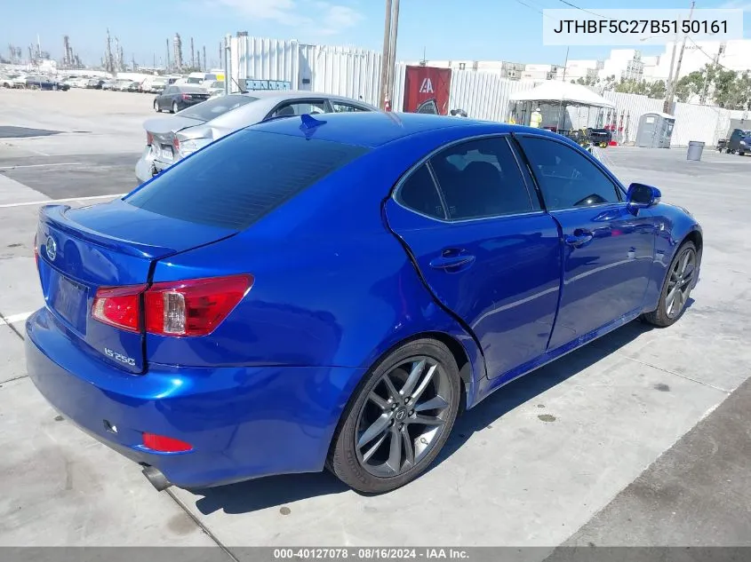 JTHBF5C27B5150161 2011 Lexus Is 250