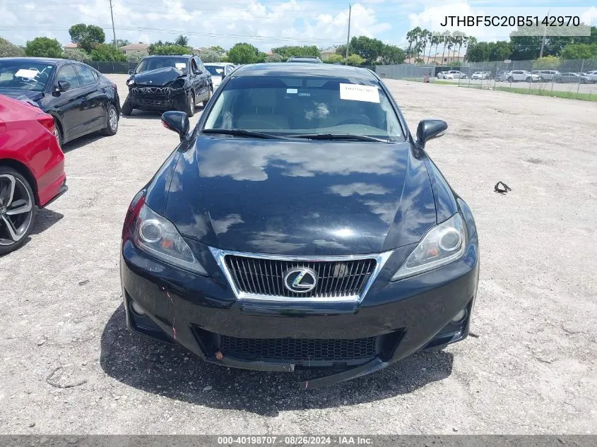 2011 Lexus Is 250 VIN: JTHBF5C20B5142970 Lot: 40198707